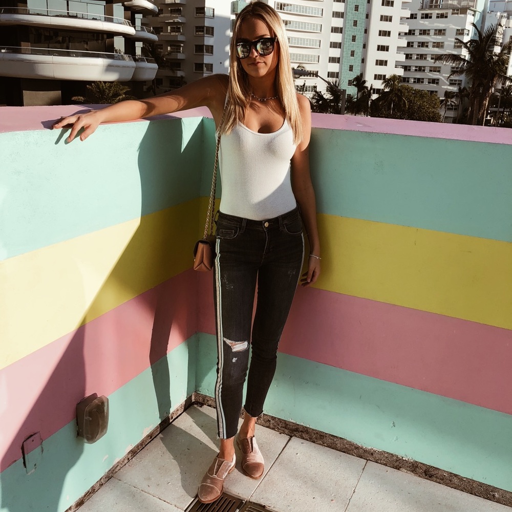 Zara basic denim skinny jeans